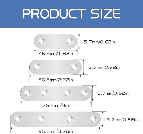 TmyjfjingxiDurable Metal Bracket Plates for Wood Stainless Steel