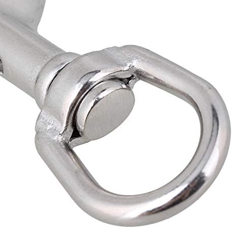 Mxfans Stainless Steel Swivel Round Snap Key Chain Clips for Industrial Use
