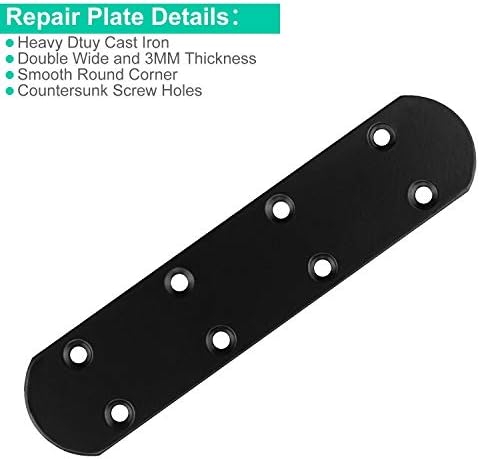 AKOLAFE12PCS Flat Straight Brace Black Rust Resistant