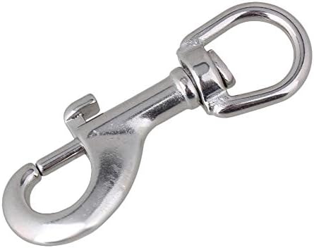 Mxfans Stainless Steel Swivel Round Snap Key Chain Clips for Industrial Use