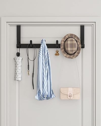 Over-the-Door Coats Rack Hanger Black
