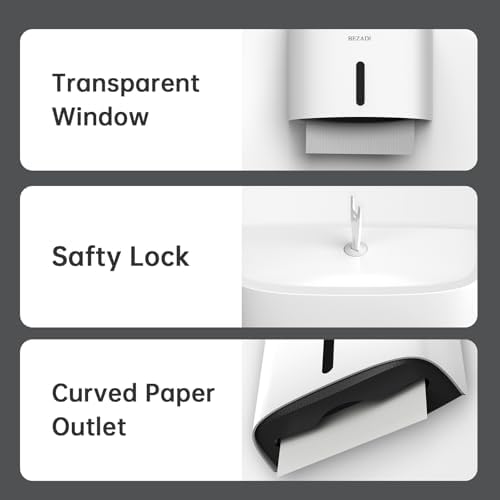 Smart Lock Dispenser Smart Towels Holder Wall-Mounted Tissue Dispenser Large Capacity