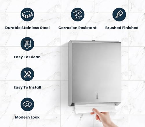 Alpine Commercial Paper Towel Dispenser Wall Mount Stainless Steel