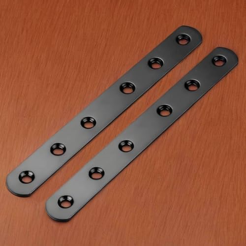 8-Piece Set of Rust-Resistant Stainless Steel Flat Mending Brackets