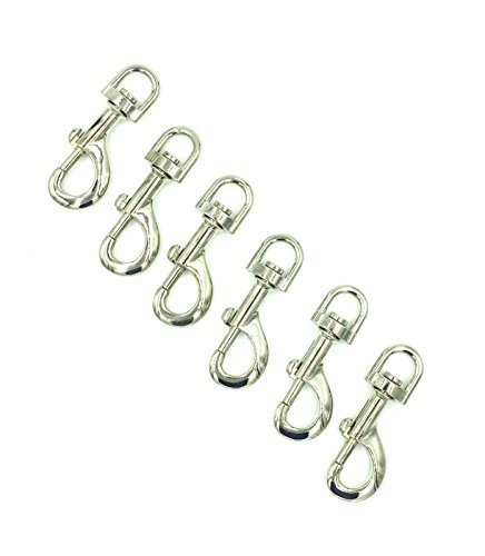 BRUFER 209353-2 Swivel Snap Hook Nickel-Plated Secure for Pet Leashes