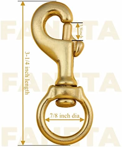 3 14 Inch Solid Brass Swivel Bolt Snap Hooks 2 Pieces