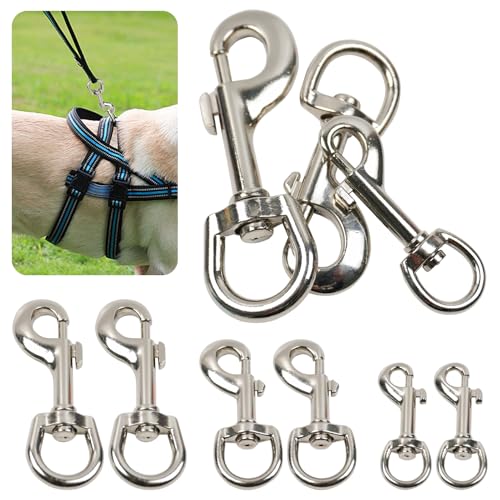 Durable Animal Snap Hooks SPNKMJUJ 6-Pack Zinc Alloy Snap Clips
