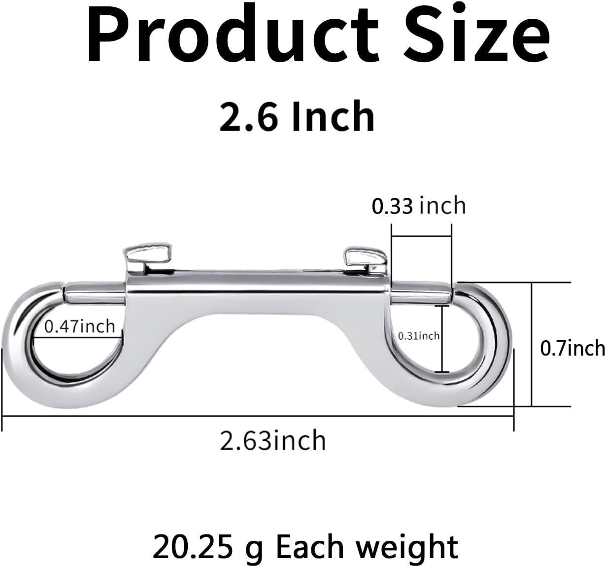 10-Piece 26-Inch Bolt Snaps Hook Set