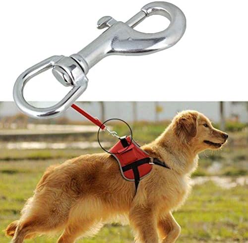 Uspacific 4PCS Stainless Steel Swivel Eye Snap Hook for Industrial Pet Use