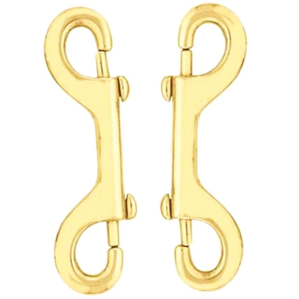 2-Pack 4 34 Solid Brass Double-Ended Bolt Snap