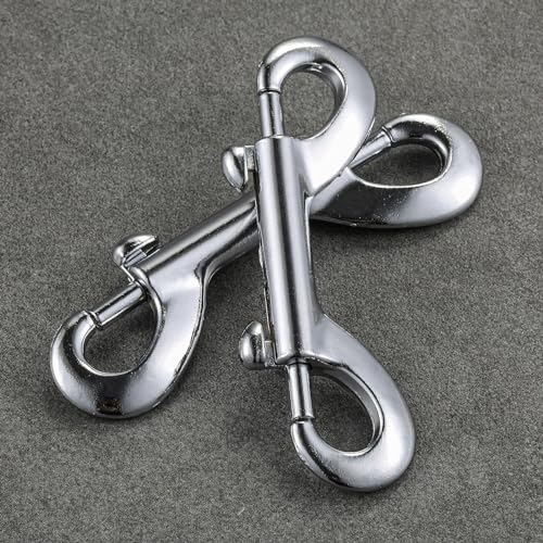 Wensilon 8 Pcs Silver Marine Grade Double Ended Bolt Snap Diving Hook Clips
