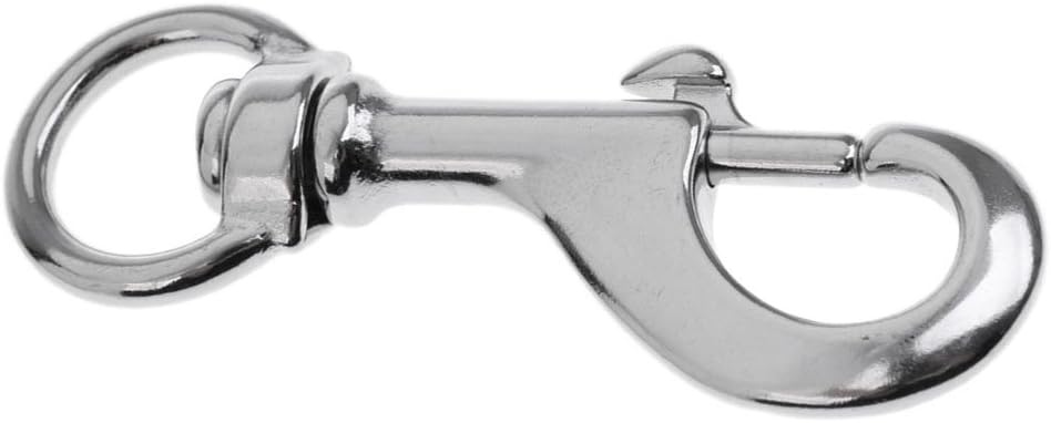 Silver 316 Stainless Steel Round Eye Swivel Bolt Clip Hook