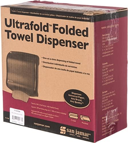San Jamar Classic UltraFold Towel Dispenser Black 115x6 Inches