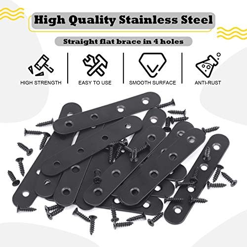 Hilitchi Stainless Steel Straight Corner Braces 130mm 15 Pack