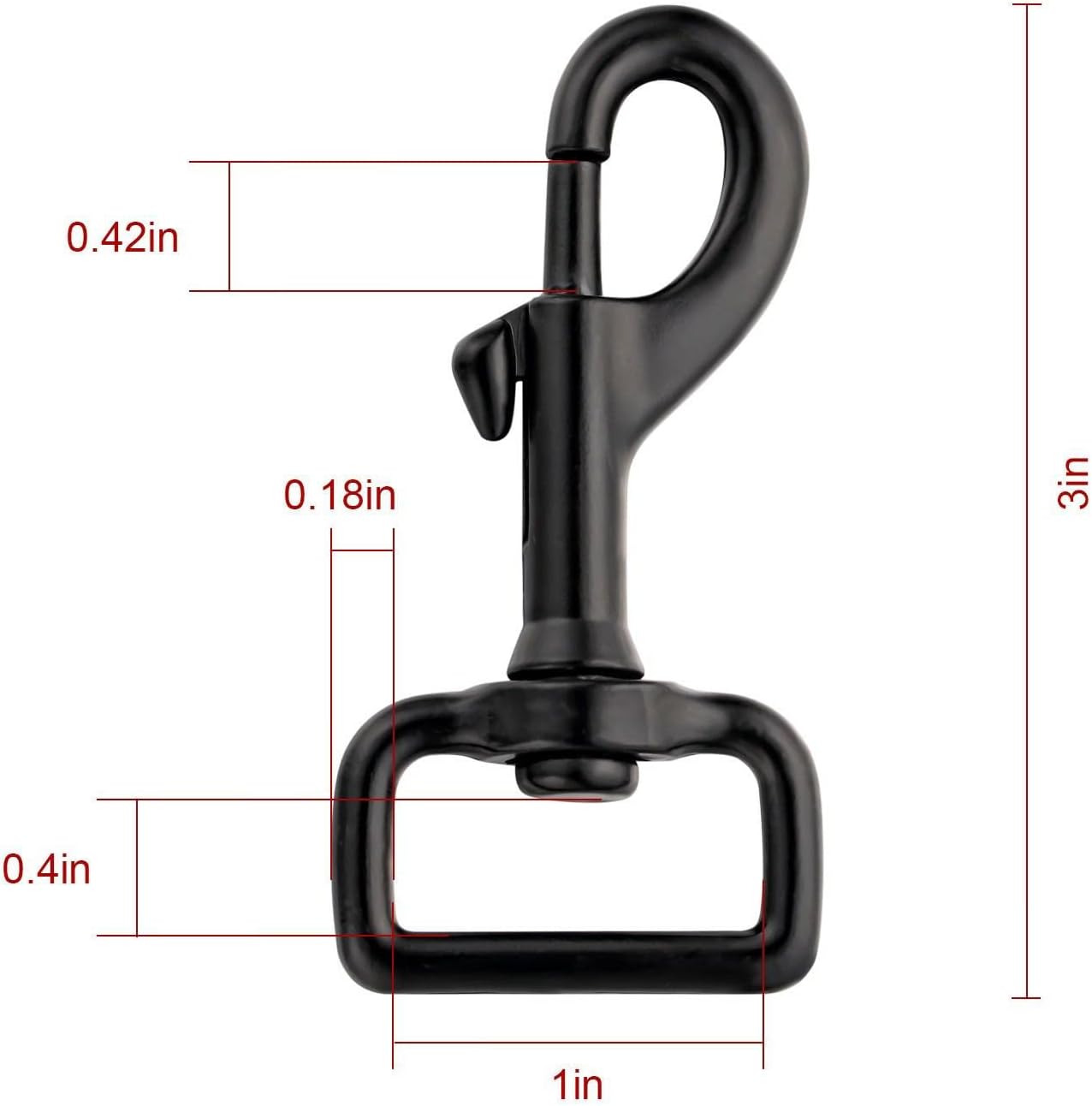 Premium Heavy Duty Dog Leash Clips 1 x 4PCS Black