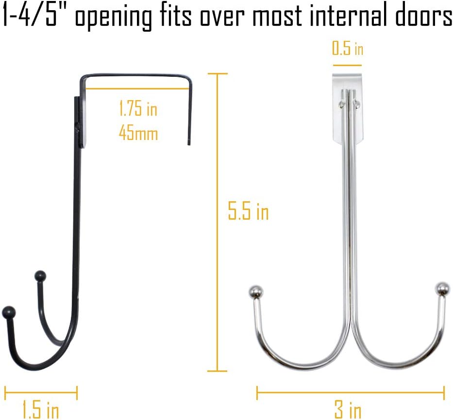 SayHi2U Over-the-Door Double Hanger Hook
