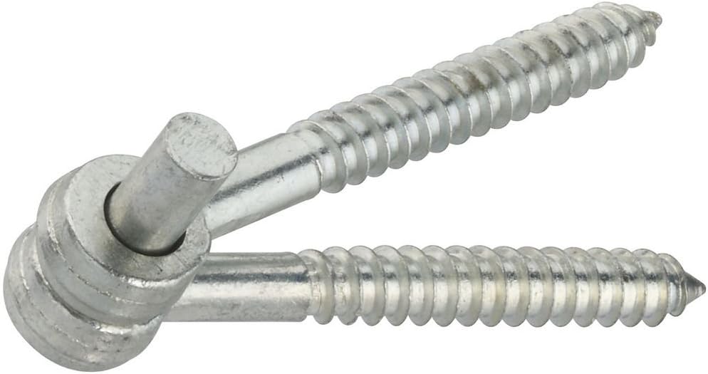 National Hardware N131-136 295 Screw HookEye Hinges in Zinc Plated 2 Pack