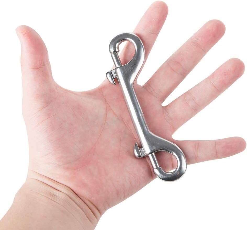 316 Stainless Steel Double Ended Bolt Snap Hook 2-Pack