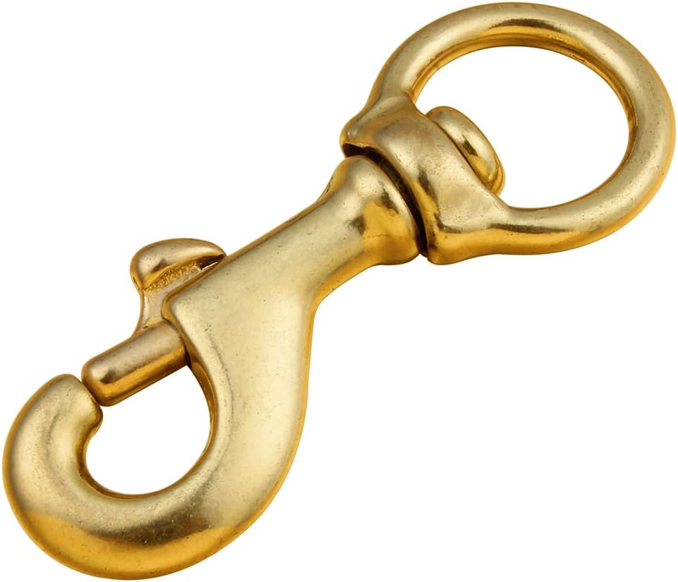 3 14 Inch Solid Brass Swivel Bolt Snap Hooks 2 Pieces