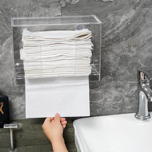 Paper Towel Dispenser Wall Mount Clear Multi-Fold