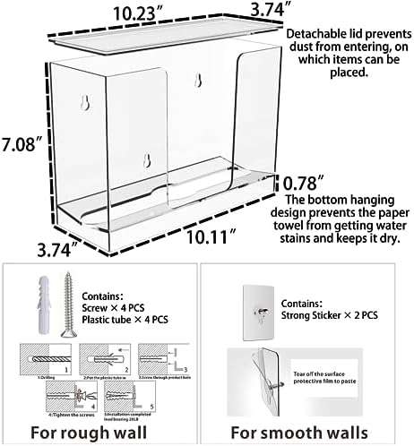 Durable Space-Saving - Wall-Mounted Paper Towel Organizer for Home Commercial Use