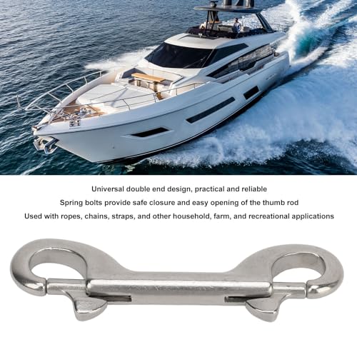 Double-Ended Marine Grade Stainless Steel Bolt Snap Hooks 115mm