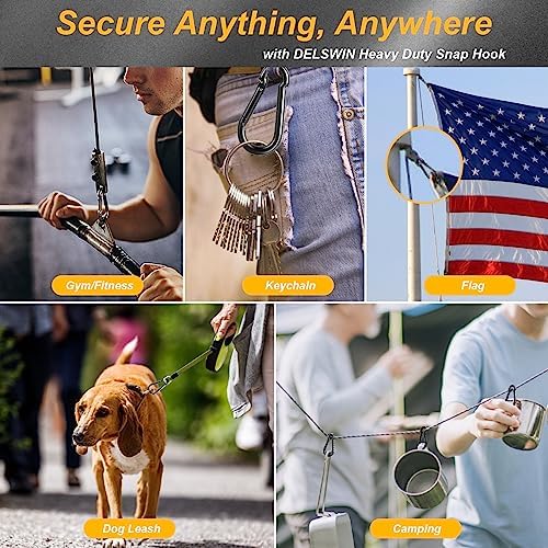 12-Piece Durable Carabiner Clips with 110 lbs Capacity for Birds Dogs