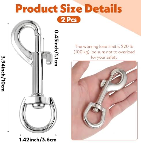 Teaaha 4 Swivel Snap Clips Heavy Duty 2-Piece Set