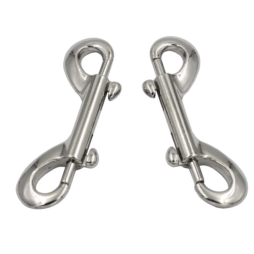 5PCS ZINC ALLOY DOUBLE ENDED SILVER BOLT SNAPS CLIPS 3-12inch LONG FASTENERS