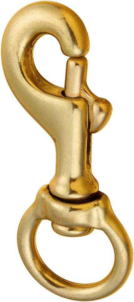 3 14 Inch Solid Brass Swivel Bolt Snap Hooks 2 Pieces