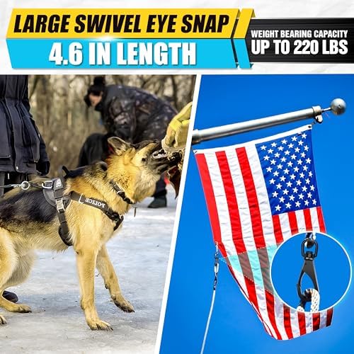 Sturdy Stainless Steel Swivel Eye Snaps 220 lbs Capacity