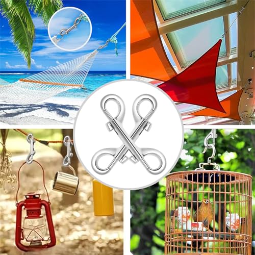Double-Ended Bolt Snaps Keys for Dogs Zinc Alloy