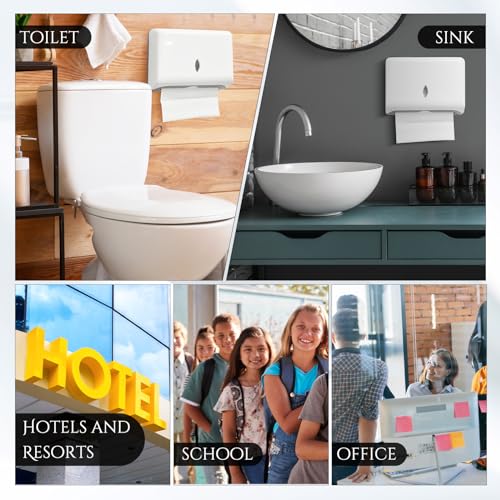 Yaomiao 2 Pcs Wall Mount Paper Towel Dispenser No Drilling Commercial
