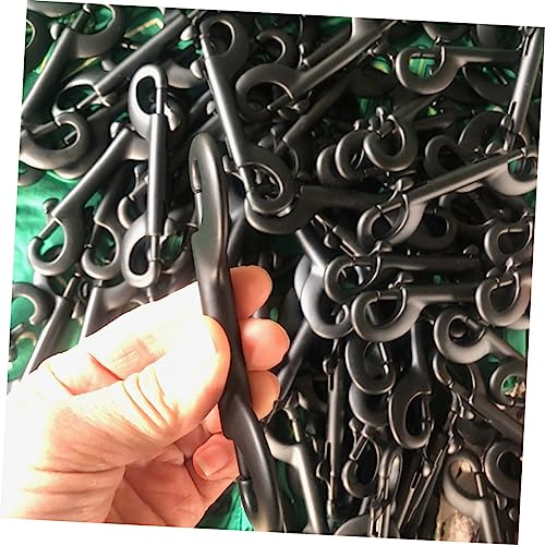 Double-Ended Stainless Steel Dog Leash Hook Black