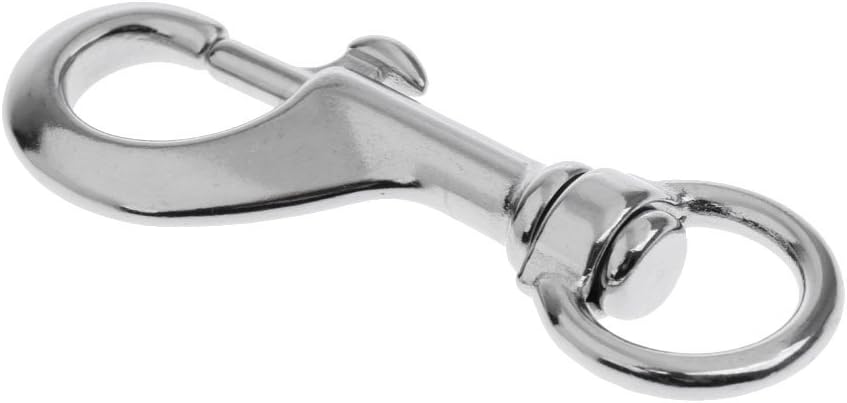 Silver 316 Stainless Steel Round Eye Swivel Bolt Clip Hook