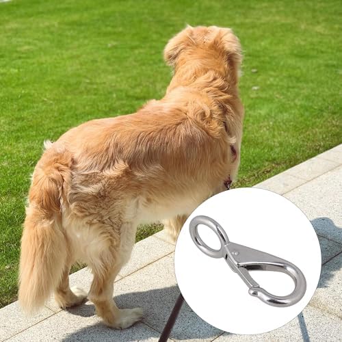 BQLZR 97mm 304 Stainless Steel Spring Loaded Fixed Eye Boat Snap Hook