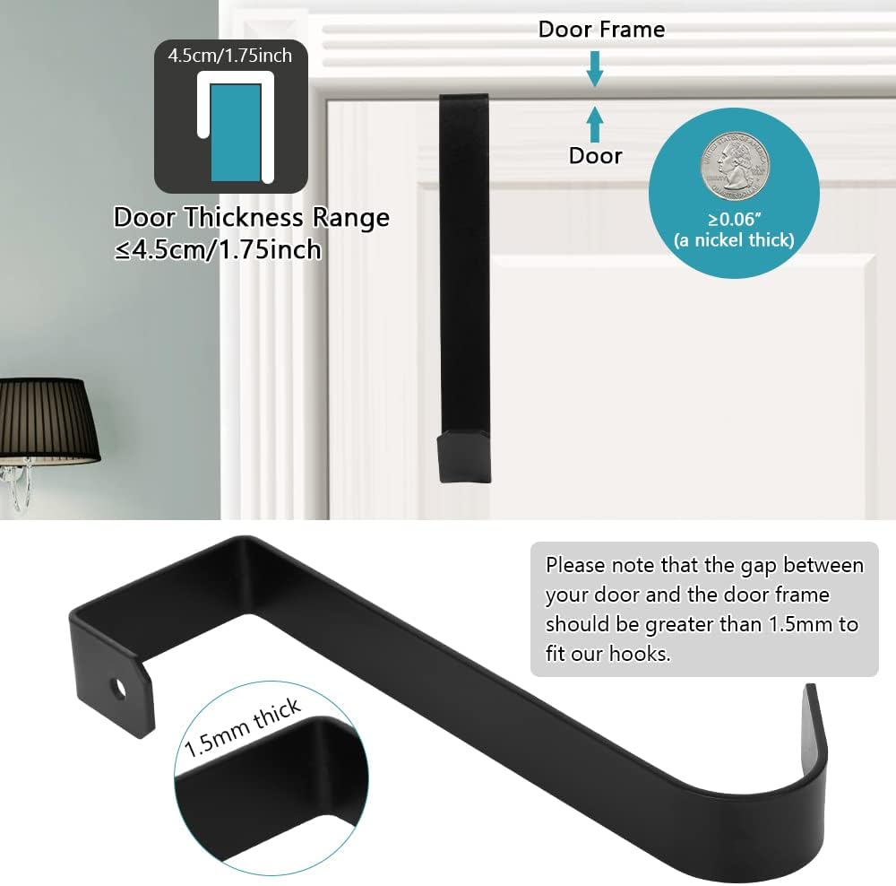 LindezaPremium Door Hangers6-Pack Storage Solution for Home Bathroom