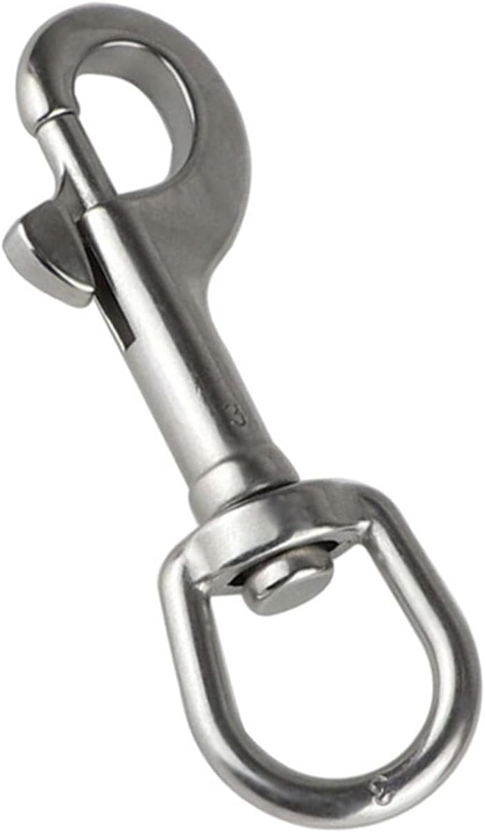 2 Pcs 1x394 inch 316 stainless steel marine grade carbon chain snap hooks
