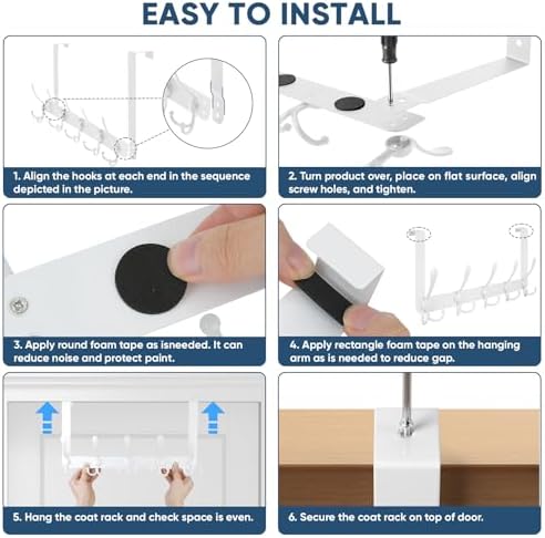 Extra Strong Over-the-Door Hook for Bathroom Bedroom Use