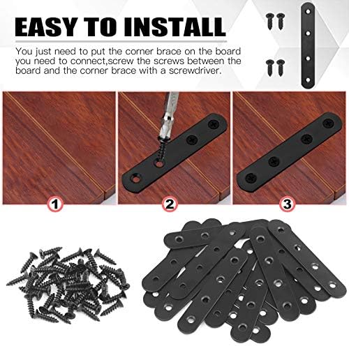 Hilitchi Stainless Steel Straight Corner Braces 130mm 15 Pack