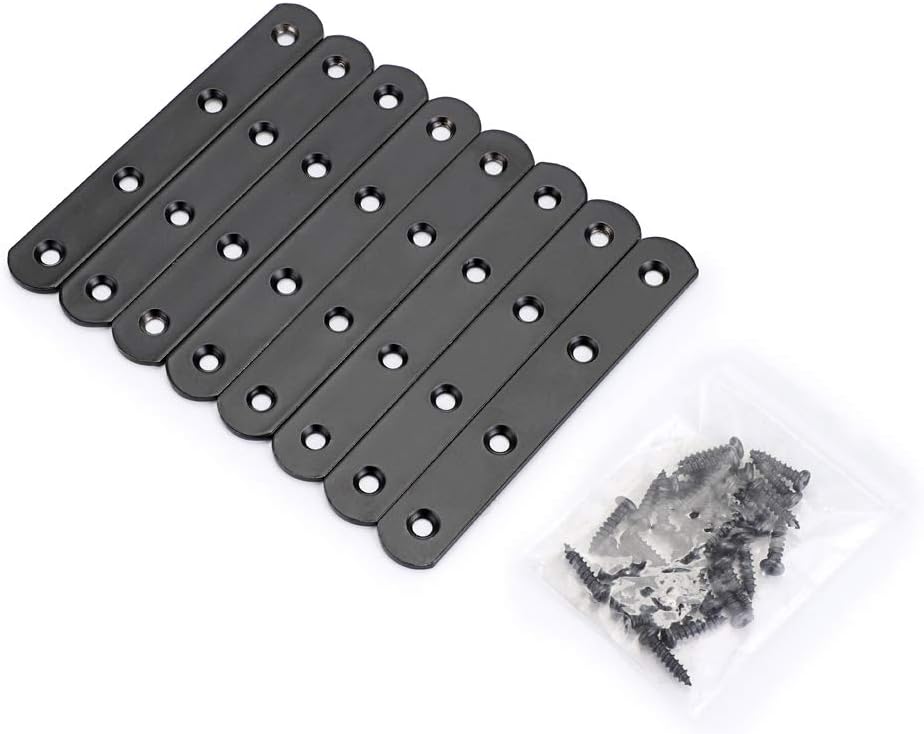 Sumnacon 8-Piece Stainless Steel Flat Plates - Heavy Duty furniture repair tools