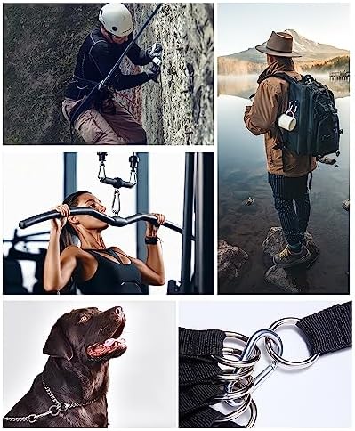 Small Carabiner Clips Set for Climbing Hiking Fishing Marine Use