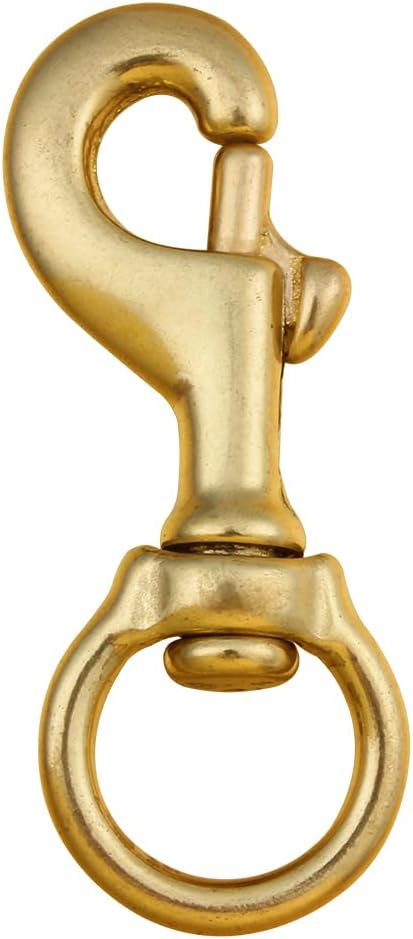 3 14 Inch Solid Brass Swivel Bolt Snap Hooks 2 Pieces