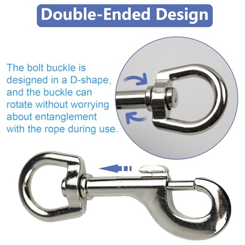 Durable Animal Snap Hooks SPNKMJUJ 6-Pack Zinc Alloy Snap Clips