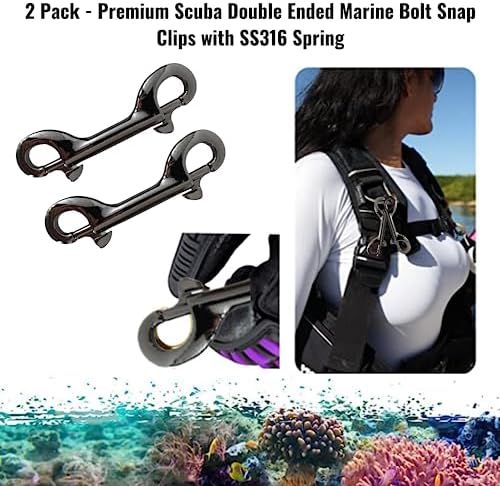 Marine Grade 4 Inch Double Ended Bolt Snaps with SS316 Spring