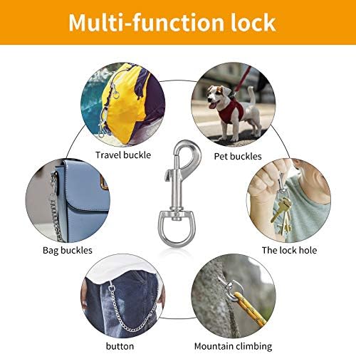 ZWLFLF 12-Piece 3 Inch Swivel Snap Hooks