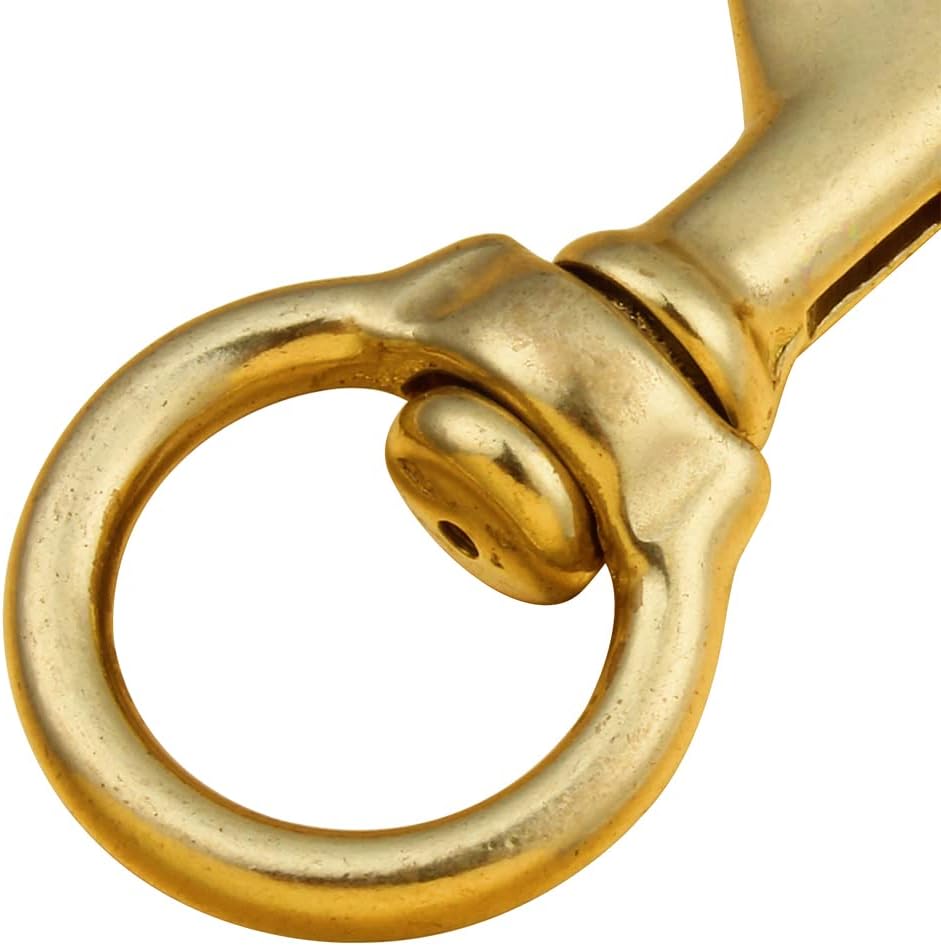 3 14 Inch Solid Brass Swivel Bolt Snap Hooks 2 Pieces