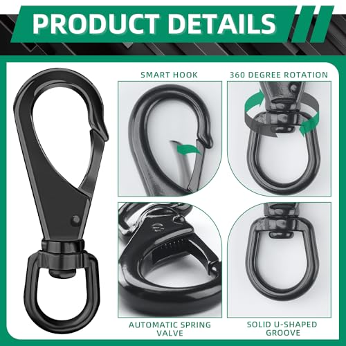 Secure Your Marine Gear with 6-Piece Stainless Steel Snap Hooks