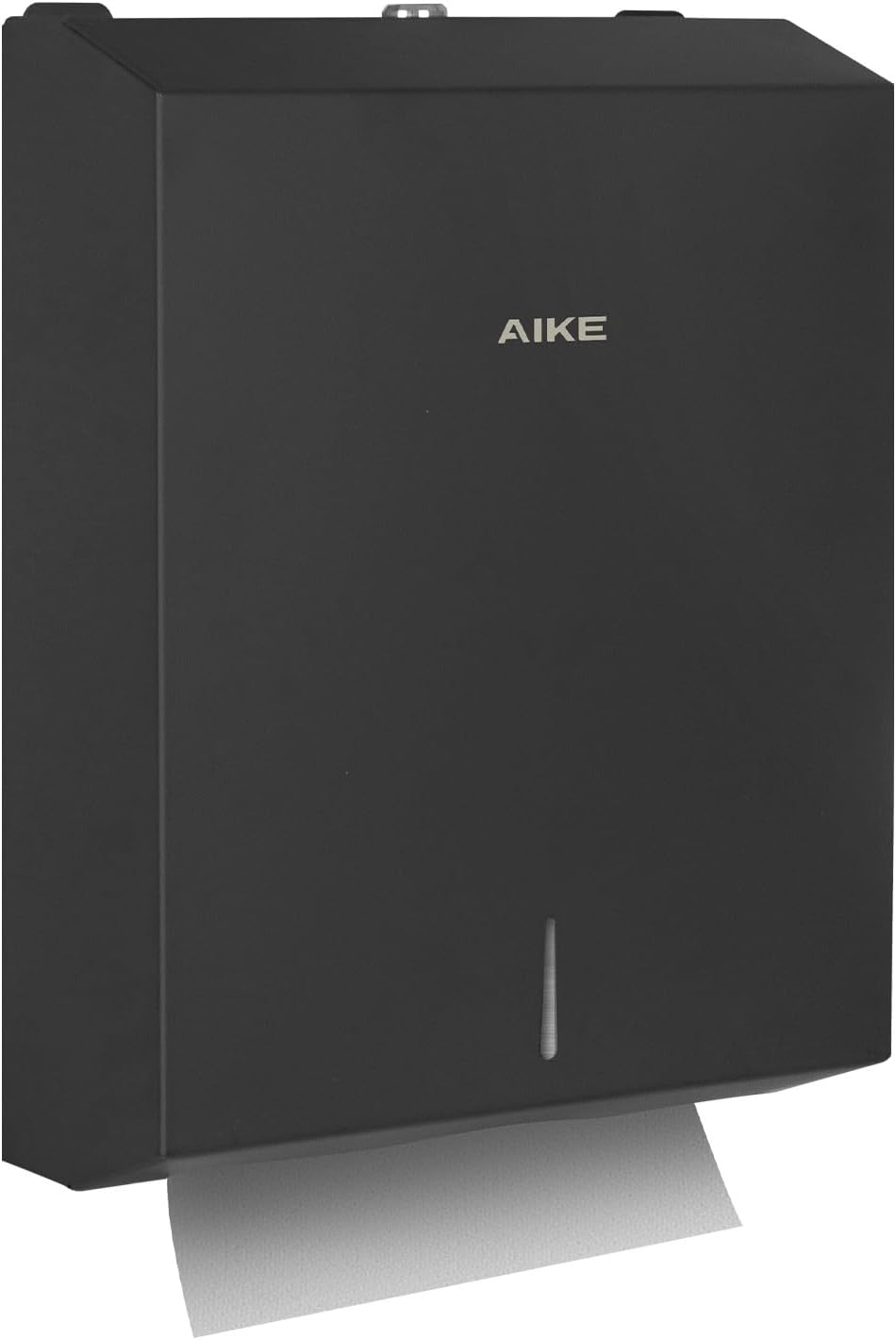 AIKE 400-sheet stainless steel wall mount dispensor with lock black