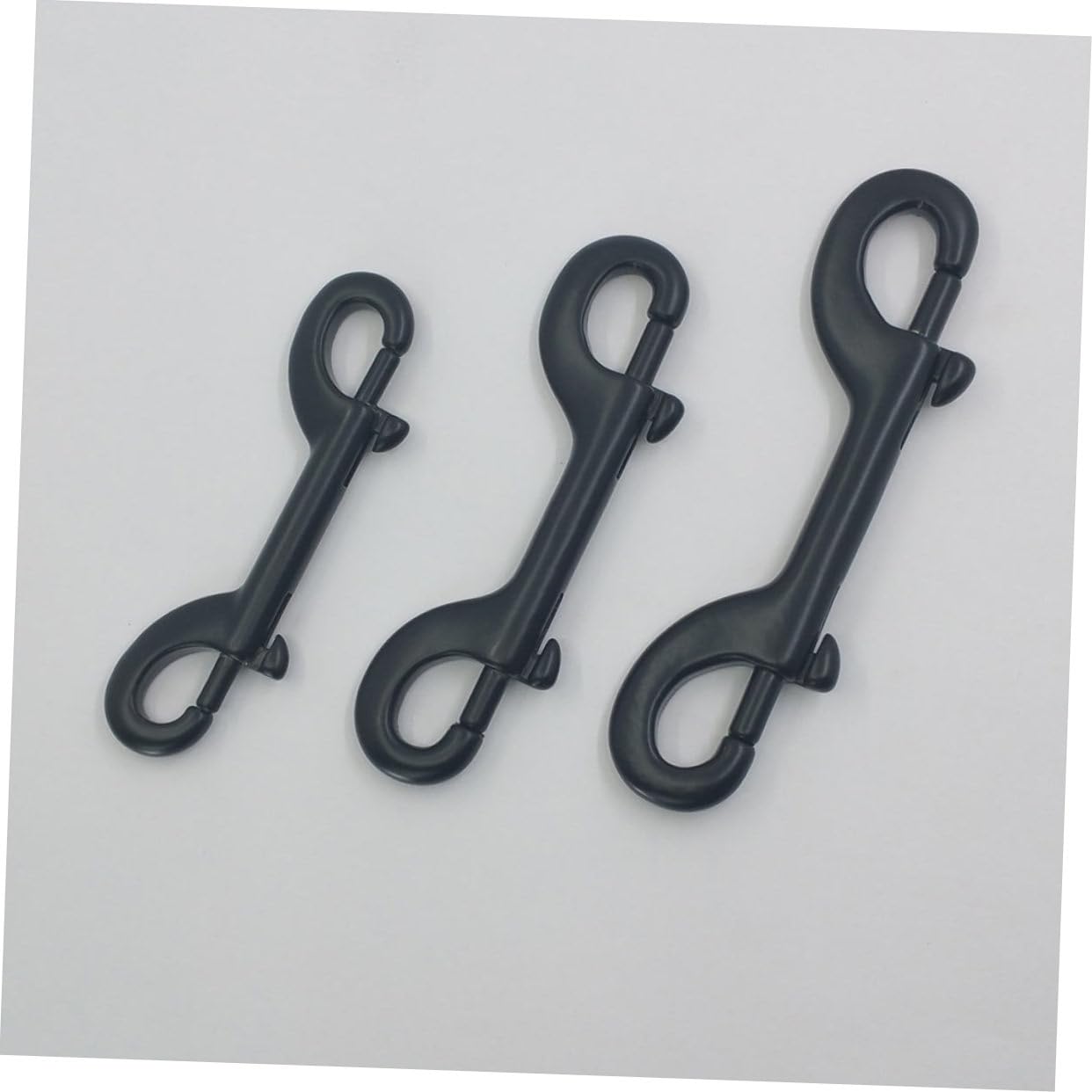 Double-Ended Stainless Steel Dog Leash Hook Black